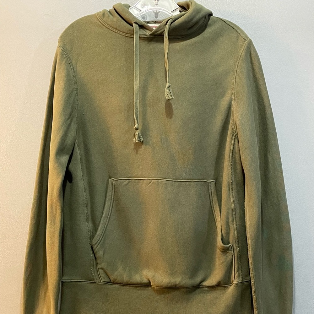 TODD SNYDER X CHAMPION MIDWEIGHT POPOVER HOODIE SWEATSHIRT IN SUN FADED GREEN